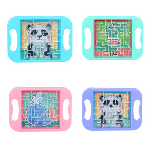 Mini laberinto de equilibrio de 10x7cm, juguete educativo de plástico para niños de 2 a 4 años, juego de rodar bolas del tamaño de la palma de la mano, unisex - Product Image 5
