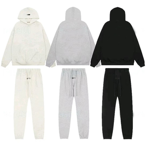 En kaliteli giyim üreticisi Hoddie özel Ess şartları Hoodie erkekler ve pantolon spor eşofman Sweatpants Jogger seti Ropa - Product Image 1