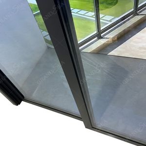 Porte Scorrevoli in Alluminio Economiche Personalizzabili a Quattro Ante con Apertura a Battente, Porte in Vetro e Alluminio PT PD - Product Image 5