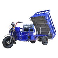 Tricycle à essence à cinq roues, benne ouverte, refroidissement liquide, auto-déchargement, >250cc, vitesse 50-70 km/h