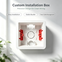 Boîte de jonction électrique NOVSKI personnalisée de type 86, boîte de montage en PVC ignifuge pour interrupteur mural, prise, OEM ODM disponible
