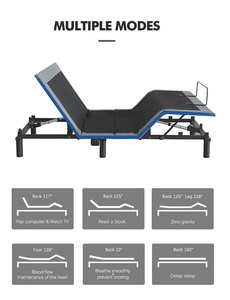 Modern Metal Elektrikli Ayarlanabilir Yatar Karyola, Masajlı, Kraliçe/Kral Boy, Otel ve Okul Kullanımı İçin Katlanabilir Tasarım - Product Image 4