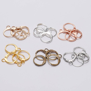 Korean Style Small Ear <b>Hooks</b> 18K Gold Plated Copper Round For <b>Earring</b> Making Jewelry Findings Components - Product Image 3