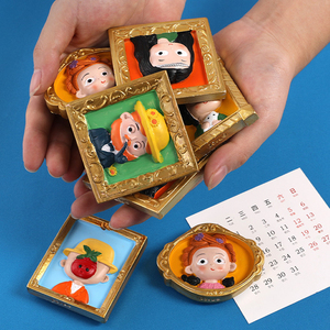 세계적으로 유명한 액자 아트 데코 냉장고 자석 창의적인 냉장고 스티커 맞춤형 레진 3D 냉장고 자석 액자 - Product Image 3