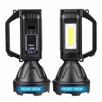 Projecteur solaire LED portable d'usine, portée 100 m, avec COB latéral, lanterne de camping, torche rechargeable USB et batterie externe