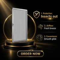 Fenêtre anti-insectes en aluminium avec panneau et cadre en maille durable