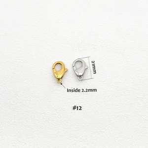ตัวล็อกกระเป๋าแบบก้ามปู แพ็คตัวล็อกโลหะสีทองและสีเงิน - Product Image 6