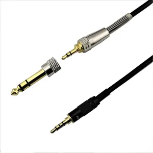 Venta al por mayor jack de 3,5mm 3 rca cable adaptador cable de audio video av-Cable auxiliar de 1m, 1,5 m, 1,8 m, CC, 3,5mm, TRS a 3,5 macho a 6,35, adaptador de audio av, precio de fábrica, alta calidad