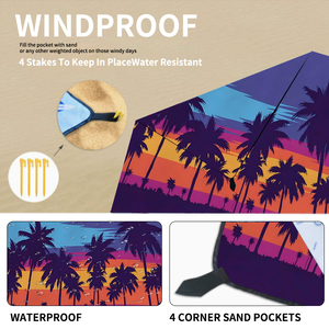 Tappetino da Spiaggia in Poliestere Intrecciato ad Asciugatura Rapida con Tecnologia Anti-Sabbia per Porti Turistici e Parchi Acquatici - Utilizzo per Tutte le Stagioni - Product Image 3