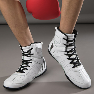 Unisex Wrestling <b>Shoes</b> Pu Upper Mesh Lining Rubber Outsole EVA Midsole Lightweight Non Slip Training For Boxing <b>Martial</b> <b>Arts</b> - Product Image 3