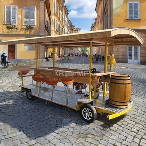 Camion de restauration mobile 13 places pour bières et glaces, idéal pour les fêtes d'anniversaire, avec un design élégant inspiré d'un vélo tandem - Product Image 2
