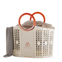 Panier à linge pliable de grande capacité en plastique portable pour le rangement des vêtements sales dans les dortoirs et les salles de bain