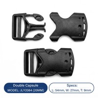 Boucles en plastique de qualité supérieure pour sangles, 25 mm, ceinture tactique avec boucles à dégagement rapide latérales