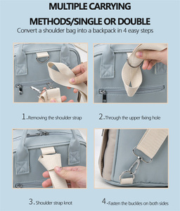 Bán Buôn Mới Nhất Sang Trọng Mẹ Túi Đa Chức Năng Du Lịch Ba Lô Thời Trang Túi Xách Công Suất Lớn Không Thấm Nước Tã Túi - Product Image 5