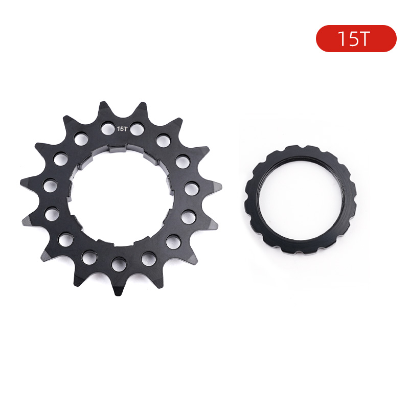 Black 15T cog + lockring