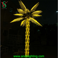 Plante artificielle imperméable à led en forme de palmiers, éclairage d'extérieur, produit de haute qualité, style asiatique du sud-est,, vente en gros
