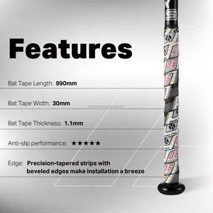 Ruban adhésif sportif multicolores en PU, 1,1 mm, modèle respirant, facile à enrouler, pour le baseball - Product Image 6