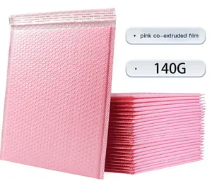 Individuelle umweltfreundliche rosa Luftpolster-Versandtasche wiederverwertete stark haftende luftverpackungsbeutel gepolsterte Umschläge A5