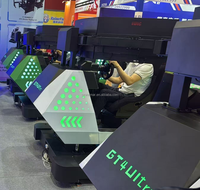 Simulador de Conducción con Plataforma de Movimiento, Soporte para 3 Monitores, Juego Completo Moza, Cabina de Simulación de Carreras