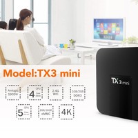 TX3 Mini 4K Android TV Box con Wi-Fi para Reproductor Multimedia de Red USB-HD MX Factory Q