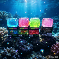 Jouet anti-stress sensoriel en forme de bloc de glace phosphorescent à la maltose, à rebond lent, pour le soulagement du stress, transfrontalier