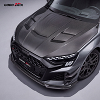 Kit carrosserie complet en fibre de carbone sèche préimprégnée Paktechz (lame avant, capot, jupes latérales, diffuseur arrière, spoiler) pour Audi RS3 8Y Sportback