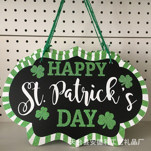 Irish Festival party window <b>wall</b> <b>decorations</b>, St. Patrick's Day themed wooden door hangers, and festive <b>decorations</b>. - Product Image 1
