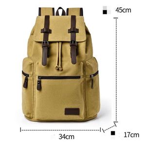 Durable Retro Style Canvas <b>Backpack</b> with USB & Waterproof Features Casual Business <b>Travel</b> Bag Schoolbag <b>for</b> Students Men & <b>Women</b> - Product Image 6
