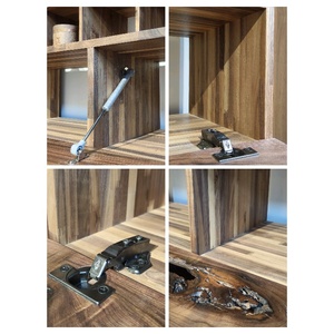 Chất Lượng Cao Bắc Mỹ Đen Óc Chó Rắn Gỗ Treo Tường Hiển Thị Lưu Trữ Giá Zen Phong Cách Đồ Nội Thất Cho Trang Trí Nội Thất Thanh Lịch - Product Image 4