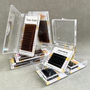 ESSI LASH Vente en gros Extensions de cils coréens Pbt Brown Plateaux de cils brun clair 0 .. 05 Extensions de cils bruns doux - Product Image 2