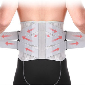 Adjustable Lumbar Support Belt 4 Support Strips Elastic Breathable Compression Waist <b>Brace</b> for Back Pain Relief Gym Sports - Product Image 1