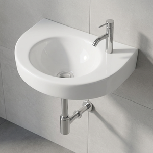 18x12 Inch White Ceramic Wall Hung Wash <b>Basin</b> Bathroom Hand Wash Sink for Hotel Commercial Project Wholesale - Product Image 3