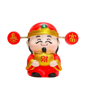 รูปปั้นเทพเจ้าแห่งโชคลาภเรซิ่นของรุ่ยเจี๋ย ของตกแต่งปีใหม่จีน ของตกแต่งบ้าน สำนักงาน โต๊ะทำงาน ของขวัญ - Product Image 5