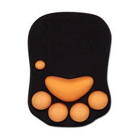 Tapis de souris en silicone pour patte de chat, support de poignet, design, gel, doux