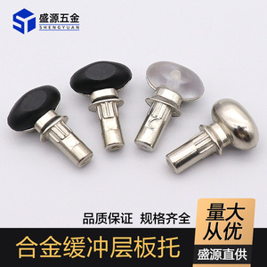 Support d'étagère en alliage de zinc Shengyuan, patin de protection transparent noir de 5 mm, accessoire de quincaillerie pour meubles, vitrine en verre, table basse - Product Image 5