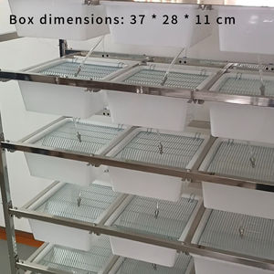 Sıçan yetiştiriciliği için otomatik içme suyu ile paslanmaz çelik ve plastik kemirgen fareler yetiştiriciliği raf evcil hayvan kafesi - Product Image 3