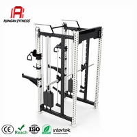 Fournisseur chinois d'équipements de gym compactes : Rack commercial multifonctionnel pour squats et machine Smith avec double pile de poids séparée
