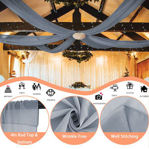 Rideaux de plafond blancs de haute qualité des fournisseurs Décoration de mariage de qualité, y compris les rideaux de fenêtre et les décors d'hôtel - Product Image 5