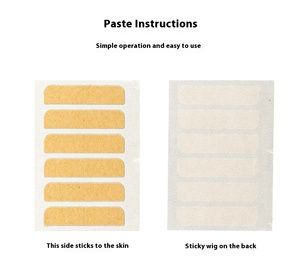 <span class=keywords><strong>2025</strong></span> phong cách mới hai mặt màu vàng Băng tóc mở rộng toupee ren tóc giả Công cụ dài dính keo đóng gói trong túi - Product Image 5