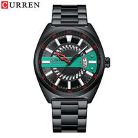 Reloj Deportivo de Cuarzo para Hombre, Estilo Cronómetro, Esfera con Detalles de Engranajes, Visualización de Fecha, Correa de Acero Inoxidable, Resistente al Agua, Reloj de Pulsera Moderno