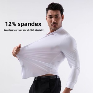Camisa <span class=keywords><strong>de</strong></span> <span class=keywords><strong>Vestir</strong></span> <span class=keywords><strong>para</strong></span> <span class=keywords><strong>Hombre</strong></span>, Elástica, Antiarrugas, 12% Spandex, Suave, Transpirable, Corte Ajustado, Multicolor - Product Image 1