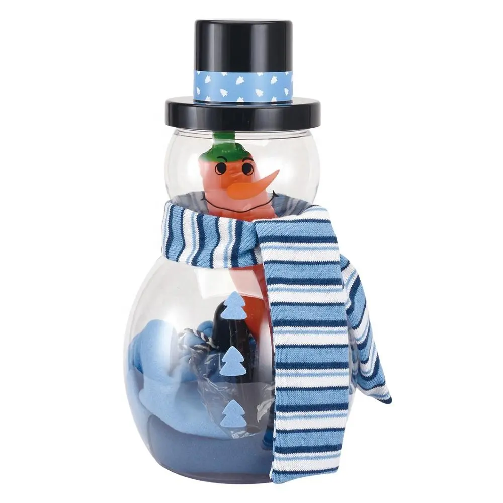 Kit de decoración navideña para exteriores, frasco de muñeco de nieve, tarro de dulces para regalo, para invierno