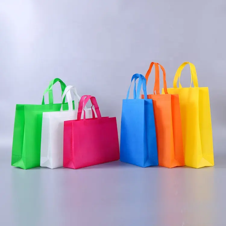 Wholesale Cheap Tote Bags Custom Printed Grocery Promotional Recyclable Fabric PP Non Woven Shopping Bags With Logo