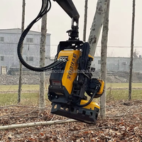 Têtes de débardage hydrauliques montées sur excavatrice pour la coupe forestière