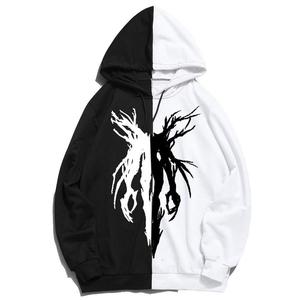 <span class=keywords><strong>Sweat</strong></span> à capuche <span class=keywords><strong>zippé</strong></span> oversize gothique pour homme, <span class=keywords><strong>sweat</strong></span>-shirt à capuche printemps-automne, sweats à capuche graphiques épine noire avec fermeture éclair en métal - Product Image 5