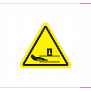Industrial Equipment Pinch Point Warning Safety Custom Adhesive Stickers 3M High Performance Waterproof Heat Sensitive - Product Image 1