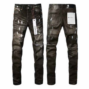 Nuevo con etiquetas Diseño desgastado Destroyed Streetwear Slim Fit Jeans Y2K Paint Ripped Knee Skinny Jeans Hombres Pantalones de mezclilla - Product Image 3