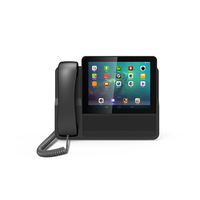 Teléfono VoIP SIP V2.0 Inalámbrico de Escritorio con WiFi y LAN PSTN Integrados, Pantalla de 8 Pulgadas, Doble Banda y QoS para Uso Comercial y de Oficina