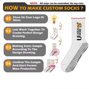 Chaussettes de yoga antidérapantes personnalisables pour femmes, chaussettes de Pilates en coton avec grip, chaussettes de ballet antidérapantes pour filles, vente en gros, logo personnalisé - Product Image 5