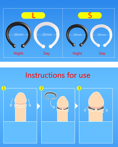 Set Cincin Penis Silikon dengan 2 Ukuran Berbeda Cincin Penis Siang Malam untuk Meningkatkan Ereksi Tahan Lama Lebih Kuat Mainan Seks Dewasa - Product Image 6